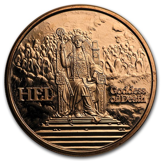 1 oz Copper Round - Hel Goddess of Death (Anonymous Mint) 1 oz Copper Round - Hel Goddess of Death (Anonymous Mint)